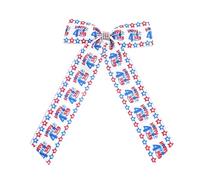 Accesorio patriótico para el cabello, plegable, lazos de cinta, clip para festivales, decoración patriótica para el cabello, para eventos deportivos y estilo casual