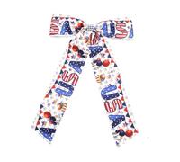 Accesorio patriótico para el cabello, plegable, lazos de cinta, clip para festivales, decoración patriótica para el cabello, para eventos deportivos y estilo casual