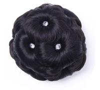 Accesorio profesional para moño de pelo con pinza de peine antideslizante, pelo de fibra de alta temperatura