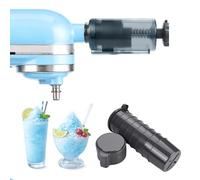 Accesorio Raspador de Hielo para KitchenAid 4.5-5 Cuartos Tilt-Head Batidoras de MMOBIEL - Con Ajuste de Grosor y 8 Moldes de Hielo Reutilizables - Para Desserts de Raspado y Bebidas Frías