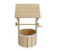 Accesorio realista de casas de muñecas que funciona bien, modelo con bombas de mano funcionales para 1/12 en miniatura de jardín, construcción de escena de jardín, modelo de cubo de madera en