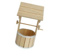 Accesorio realista de casas de muñecas que funciona bien, modelo con bombas de mano funcionales para 1/12 en miniatura de jardín, construcción de escena de jardín, modelo de cubo de madera en
