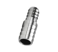 Accesorio reductor de espiga de manguera, conector de unión de tubería de acero inoxidable 304, acoplador de doble pagoda for gas, aire y aceite(12MM*10MM)