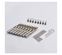 Accesorio repuesto puente 1 Set Silver Black Black 6/7/8 Strings Acero Inoxidable Puente De Guitarra Sin Cabeza/Puente Individual (Color : Silver 8 Pieces-1)