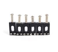 Accesorio repuesto puente 6 PCS Metal Roller Bridge Temolo Guitar Guitar Sillines Con Llave (Color : Black)