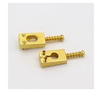 Accesorio repuesto puente 6pcs Brass Electric Guitar Guitar Bridge Saddle Stain Bridge Saddle Piezas Para La Guitarra Eléctrica (Color : 6pcs Gold)