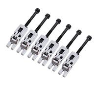 Accesorio repuesto puente 6pcs Guitarra Eléctrica Doble Bloqueo Sistema Bloqueado Sillín Sillines Tremolo Puente Negro/Cromo/Oro (Color : Silver)