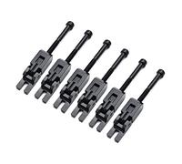 Accesorio repuesto puente 6pcs Guitarra Eléctrica Doble Bloqueo Sistema Bloqueado Sillín Sillines Tremolo Puente Negro/Cromo/Oro (Color : Black)