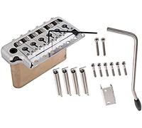 Accesorio repuesto puente Guitarra Eléctrica Sistema De Trémolo Del Puente De Latón Y Sillines De Acero Inoxidable Para Stratocaster Guitar Reemplazo
