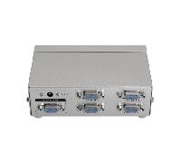 AISENS A116-0085 - SVGA duplicador para 4 Monitores con Alimentación, Color Plata
