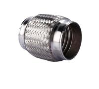 Accesorio Tubo de Escape Conector Flexible telescópico para Tubo de Escape de automóvil, Fuelle Trenzado, Conector de Tubo de silenciador de Acero Soldado Universal Sistema Escape(63MM-120MM)
