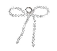 Accesorio único de cadena de teléfono con lazo, elegante llavero colgante con perlas y colgante de lazo para bolsos y mochilas