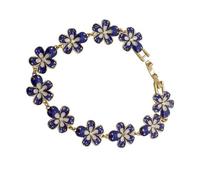 Accesorio único de flores retro de moda azul con patrones florales únicos para mujeres a la moda para mujeres románticas
