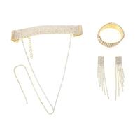 Accesorios 1 Establecimiento de aretes de borla cristal