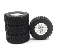 Accesorios Actualización RC para Wpl C14 C24 B14 B24 B36 para MN D90 para Mn99s 1/16 1/12 RC Piezas Mejora Coche 4 Uds Llanta para Cubo Rueda con Abalorios Metal Neumático Goma