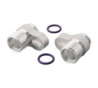 Accesorios adaptadores de compresor de aire acondicionado de aluminio | Para 10S17F 10S20F a #8#10 O-For Ring | Compatible con piezas de coche LS Engine Swap | Incluye juntas tóricas de sellos