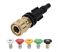 Accesorios adaptadores de lavadora a presión para LAVOR para Parkside para pistola VAX, ajuste hembra de conexión rápida, con 5 puntas de boquilla de alimentación de múltiples grados, 3500 PSI