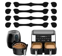 Accesorios Airfryer, 12 Piezas Hebillas de Silicona Magnéticas para Freidora de Aire, Imanes Silicona Air Fryer, Alimenticio Sujetador para Prevenir que el Papel Cubra Alimentos y Se Queme (A)