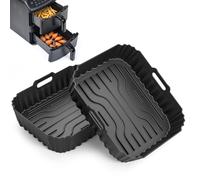 Accesorios Airfryer de Molde Silicona Freidora de Aire Cosori CAF-DC861 | 2PCS Molde Air Fryer 23,5 × 19 CM, Sin BPA, Compatible Air Fryer Cosori Turbo Tower Compact 8,6 L, Reutilizable, Lavavajillas