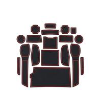 Accesorios Alfombrilla Goma Puerta Coche, Almohadilla Antideslizante Taza Interior para Nissan para Qashqai J11 J10 08-18, para Ranura Puerta, 1 Juego Protección(19-21Red3)