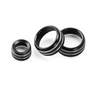 Accesorios Anillo Embellecedor Perilla Control Volumen Audio Aire Acondicionado Coche 1 2 3 3GT 4 Para X1 Para F30 Para F34 Para F20 (con Botón AUTO) Cubierta Volante Coche Marcos(Negro)