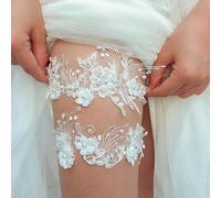 Accesorios,Anillos para piernas de encaje 2 ligas de encaje con aro for pierna for mujer, ligas de boda, ligas nupciales for muslo, medias y cinturón (gris)(Gray)