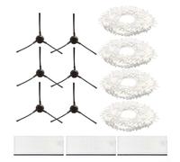 Accesorios antienredos para Ecovacs para estación de fregona yeedi: 6 cepillos laterales, 3 filtros HEPA, 4 almohadillas de fregona