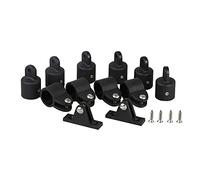Accesorios Bimini Top, Asudaro Plástico de Nailon Negro de Alta Resistencia 12 Unidades/Juego kit de Cubierta para Toldo para Botes 1 Pulgada / 7/8 Pulgadas