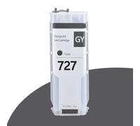 Accesorios Cartucho de Tinta 727 con Chip Permanente Compatible con impresoras HP 727 Compatible con impresoras HP DesignJet T920 T930 T2500 T2530 T1500 T1530 6 Colores 300 ml(Gray)