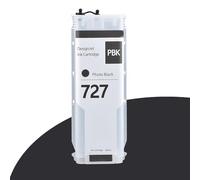 Accesorios Cartucho de Tinta 727 con Chip Permanente Compatible con impresoras HP 727 Compatible con impresoras HP DesignJet T920 T930 T2500 T2530 T1500 T1530 6 Colores 300 ml(Photo Black)