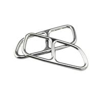 Accesorios Coche Cubierta Punta De Silenciador Tubo De Escape Garganta Trasera Acero Inoxidable Adornos Para Mercedes Para Benz CLA C117 2013-2015(Plata)