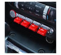 Accesorios Coche Para Ford Para Mustang 2015-2020 Modificación Interior Del Coche Panel De Control Central Botón Decorativo Cubierta(Red)