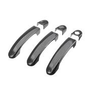 Accesorios coche Para VW Para Transporter T5 T6 Para Caddy 2003 - 2015 Juego De Cubiertas Para Manijas Exteriores De Puertas De Coche En Color Negro Brillante Piezas modificación(Carbon fiber)
