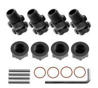 Accesorios Coche RC para Arrma 3S para Senton para Vorteks para Typhon Big para Granite 1/10 De Cubo Hexagonal para Rueda Estriada Metal 14 Mm A 17 Piezas Mejora para Coche RC(Black)