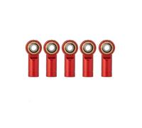 Accesorios Coche RC para Axial para SCX10 D90 1/10 5 Piezas De Aleación Aluminio M3 para Barra Enlace Rótula Extremo Rosca Izquierda para Coche Oruga RC Pieza Camión(Red)