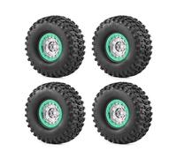 Accesorios Coche RC para Axial para SCX10 para TRX4 para TRX6 Gen8 1/10 4 Uds 2.2" neumáticos para Trepador Control Remoto con Ruedas Beadlock Hexagonal 12mm Fácil Instalar(Green)