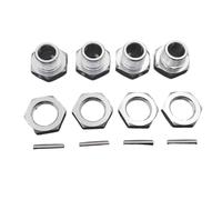 Accesorios Coche RC para HSP para Tamiya 81011 1/8 17 Mm Bujes Hexagonales De Rueda Aluminio Tuerca Pasador Cubierta Antipolvo para Accesorios Coche Modelo RC(Silver)