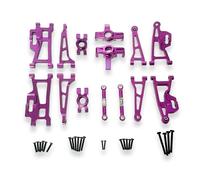 Accesorios Coche RC Para Hyper Go Para MJX 14209 14210 H14BM 1/14 Juego Barras Dirección Metálicas Cazoletas Basculantes Repuesto Coche Control Remoto(Purple)