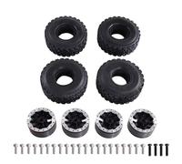 Accesorios Coche RC para MN para D90 D91 99S para WPL para C14 C24 C54 C74 1/12 1/16 Clip De Metal para Cubo Rueda Neumático Bloqueo Algodón Conjunto Actualización Neumáticos(Black)