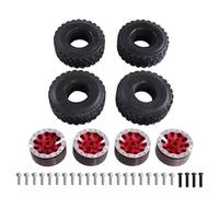Accesorios Coche RC para MN para D90 D91 99S para WPL para C14 C24 C54 C74 1/12 1/16 Clip De Metal para Cubo Rueda Neumático Bloqueo Algodón Conjunto Actualización Neumáticos(Red)