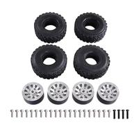 Accesorios Coche RC para MN para D90 D91 99S para WPL para C14 C24 C54 C74 1/12 1/16 Clip De Metal para Cubo Rueda Neumático Bloqueo Algodón Conjunto Actualización Neumáticos(Silver)