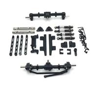 Accesorios Coche RC Para MN Para MN82 LC79 1/12 Eje Trasero Delantero Pedales Barra Tracción Marco Suspensión Base Timón RC Crawler Car Piezas Actualización Y Reparación Metal(Black)