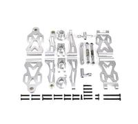 Accesorios Coche RC para SCY 16101 para 16102Pro 16103 Accesorios De Piezas Metal Brazo Suspensión Aleación Aluminio Rueda para Asiento Juego Copa Dirección(Silver)