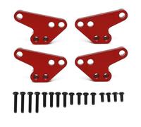 Accesorios Coche RC para Traxxas para MAXX 2.0 V2 89076-4 para WideMaxx 1/10 4 Piezas Metal Delantero Amortiguador Trasero Montaje Inferior Asiento RC Coche Actualización Accesorios(Red)