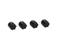 Accesorios Coche RC para Traxxas para Tamiya para MST para TRX4 para Axial para SCX10 90046 D90 1/10 4 Piezas Tapa Central Llanta Aluminio Tuerca M4 RC Crawler Piezas Repuesto Coche RC(Black)
