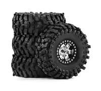 Accesorios Coche RC para TRX4 para SCX10 para Capra para Enduro para TRX6 Gen8 CR24 para AXIAL para Traxxas Ruedas Beadlock 1.9 Pulgadas Neumáticos Piezas Oruga Hexagonales 12 Mm(Silver)