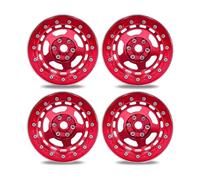 Accesorios Coche RC para TRX4 para TRX6 para SCX10 para YIKONG 4102 4082 D90 1/10 2.2pulgadas Thor Llantas Ruedas Piezas Mejora Orugas RC Pesadas(Red)