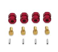 Accesorios Coches RC Compatible con Axial para SCX24 1/24 Coche Trepador De Control Remoto Piezas De Mejora 4 Uds Ruedas Extensión De para Cubo Hexagonal Adaptador De Unidad Hexagonal + 4mm