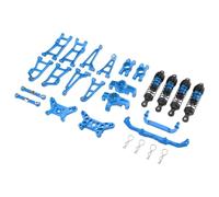 Accesorios coches RC Compatible Con MJX Para HYPER GO 1/14 RC Piezas De Coche Accesorios Metal Para Brazo Oscilante Copa De Dirección Marco De Suspensión Kit De Columna De Carcasa De Coche(Blue)