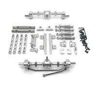 Accesorios coches RC Compatible Con MN Para MN82 LC79 Piezas De Mejora Para Coche RC Crawler 1/12: Eje Delantero Y Trasero, Pedales, Barra De Tracción, Suspensión, Marco, Base Del Timón(Silver)